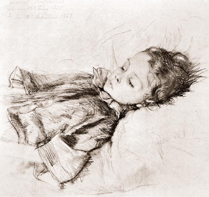  Adolpyh Von Menzel —— 苏珊娜·卡特琳的遗像